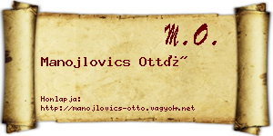 Manojlovics Ottó névjegykártya
